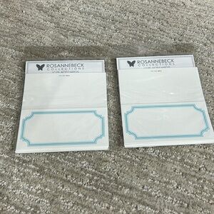 20 Place Cards Light Blue & White BY  ROSANNE BECK